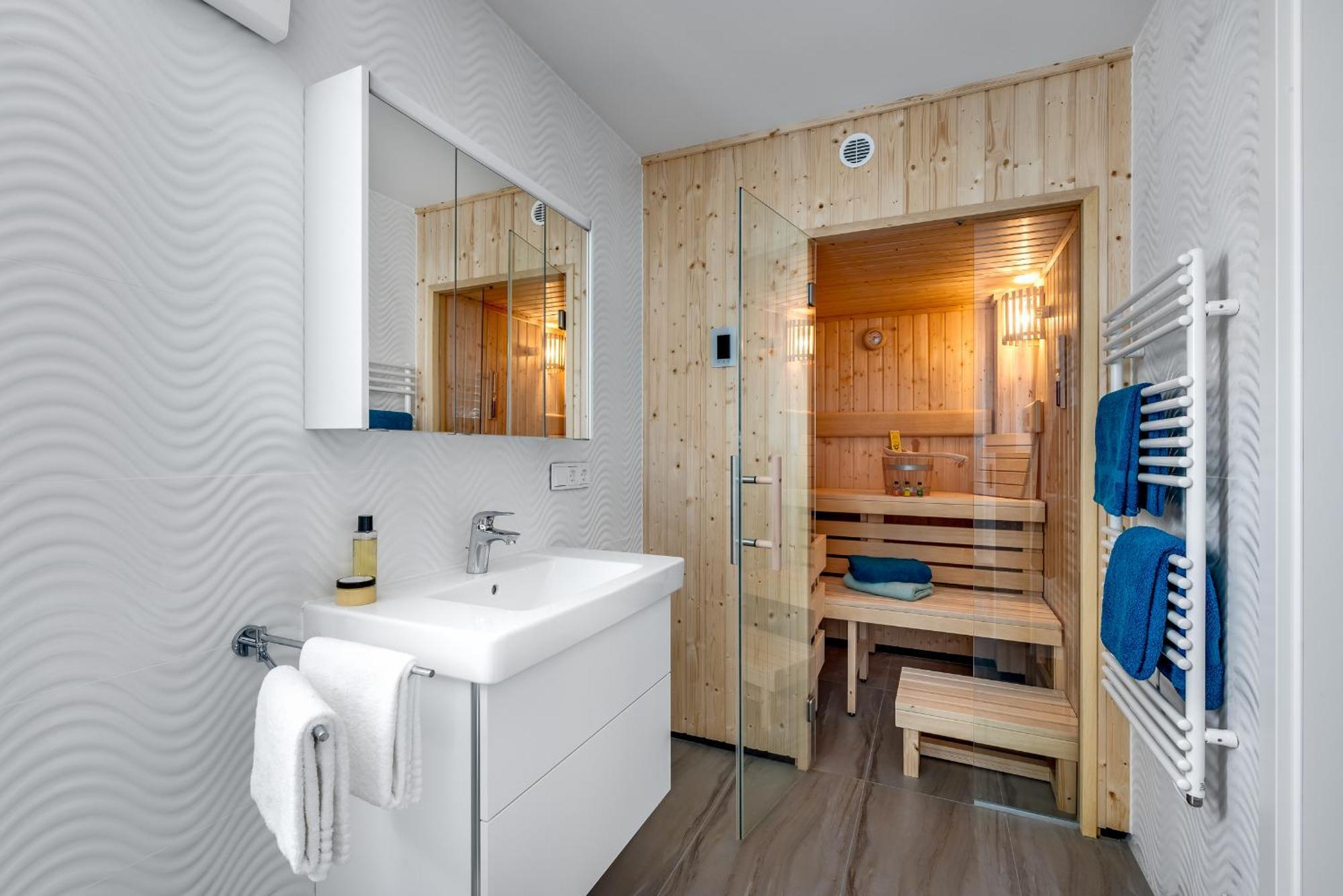 Horizont- Direkt Am Wasser, Hafenblick, Fahrstuhl, Sauna, Ueberdachter Balkon オルペニッツ エクステリア 写真