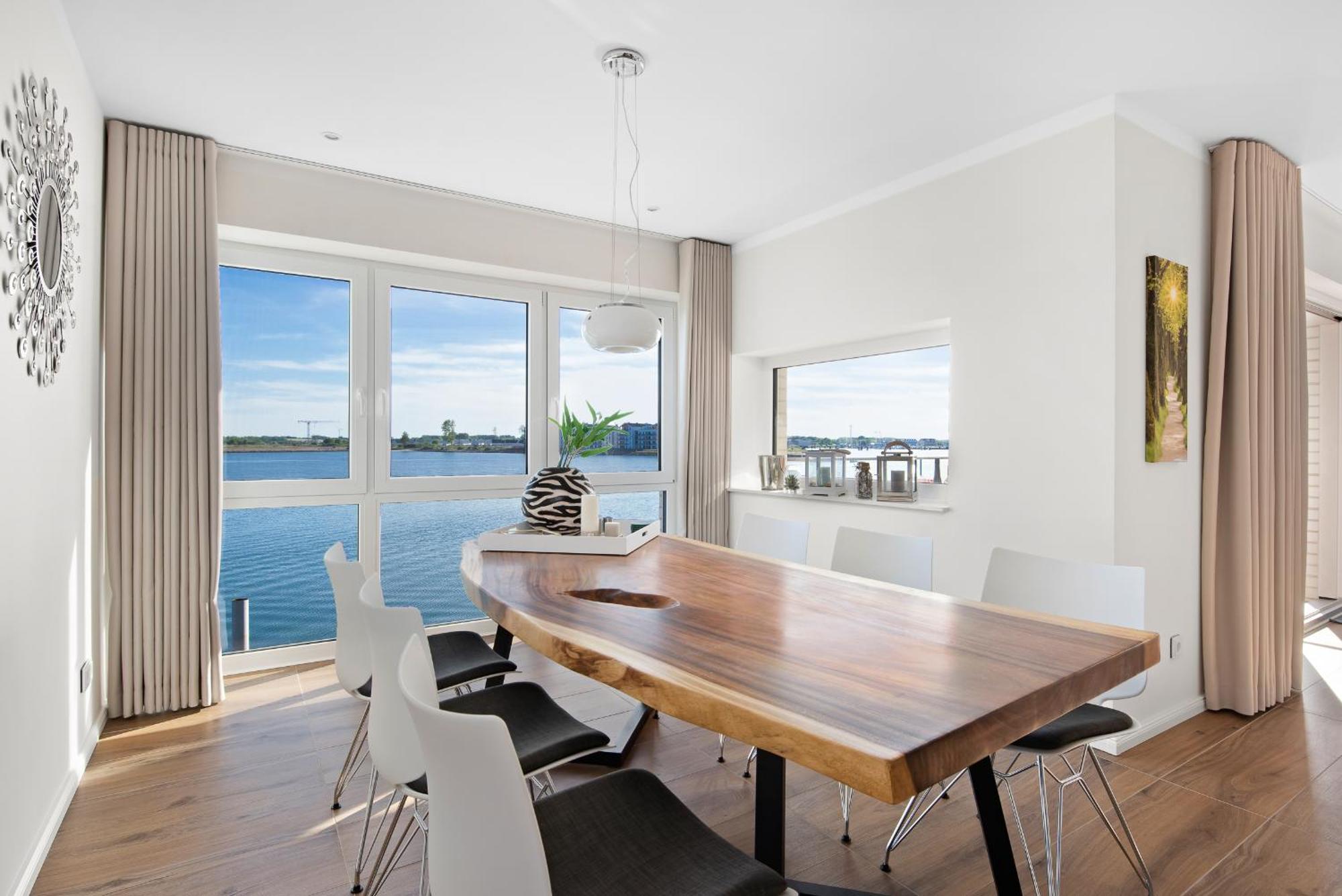 Horizont- Direkt Am Wasser, Hafenblick, Fahrstuhl, Sauna, Ueberdachter Balkon オルペニッツ エクステリア 写真